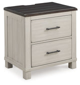 Darborn - Gray / Brown - Two Drawer Night Stand