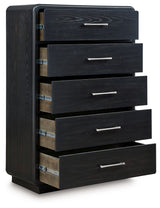 Rowanbeck - Five Drawer Chest - Black