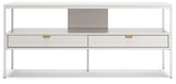 Deznee - White - Large TV Stand