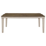 Ronnie - Rectangular Wood Dining Table - Rustic Cream