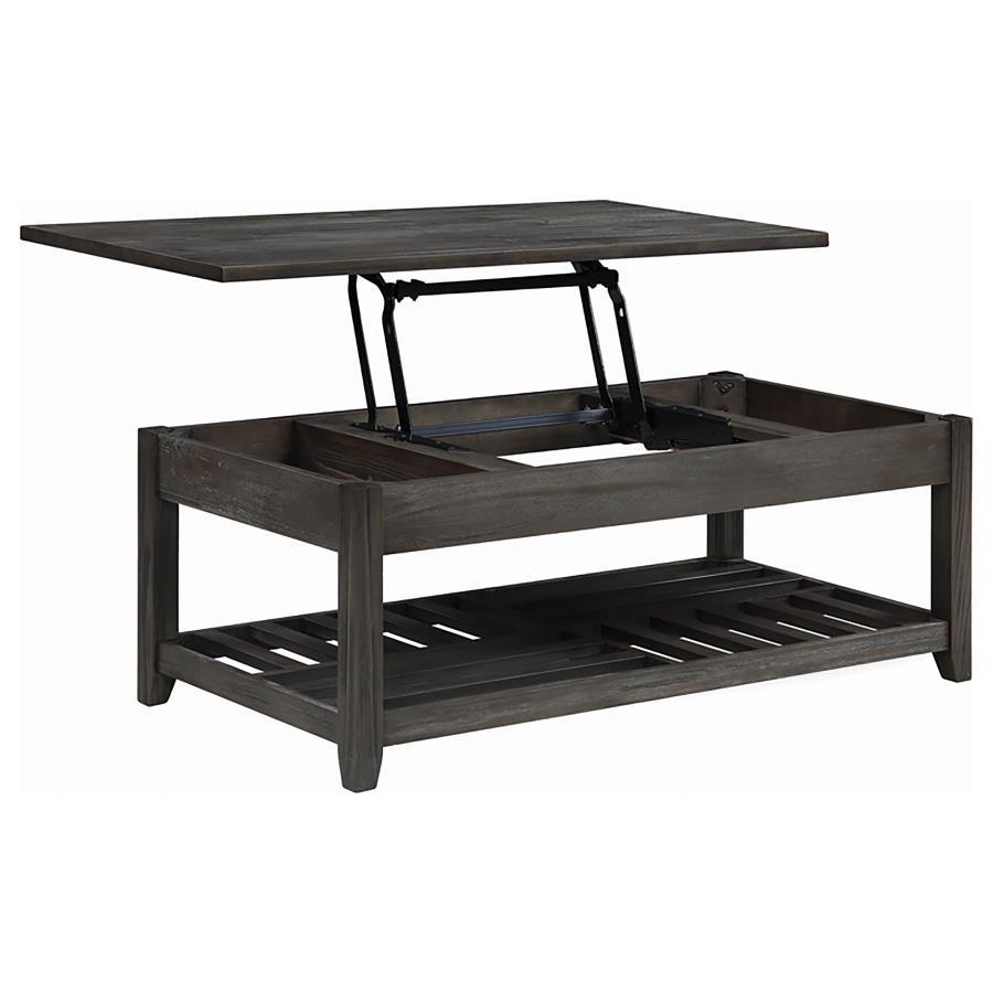 Cliffview - Rectangular Wood Lift Top Coffee Table - Gray