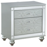 Gunnison - 2-Drawer Nightstand - Silver Metallic