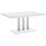 Brooklyn - 5 Piece Rectangular Dining Set - White High Gloss