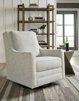 Kambria - Fog - Swivel Glider Accent Chair