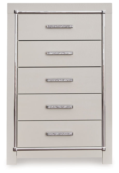 Zyniden - Silver - Five Drawer Chest