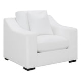 Ashlyn - Upholstered Sloped Arm Accent Chair - White