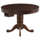 Turk - 3-In-1 Round Pedestal Game Table - Tobacco