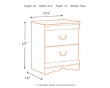 Anarasia - White - Two Drawer Night Stand